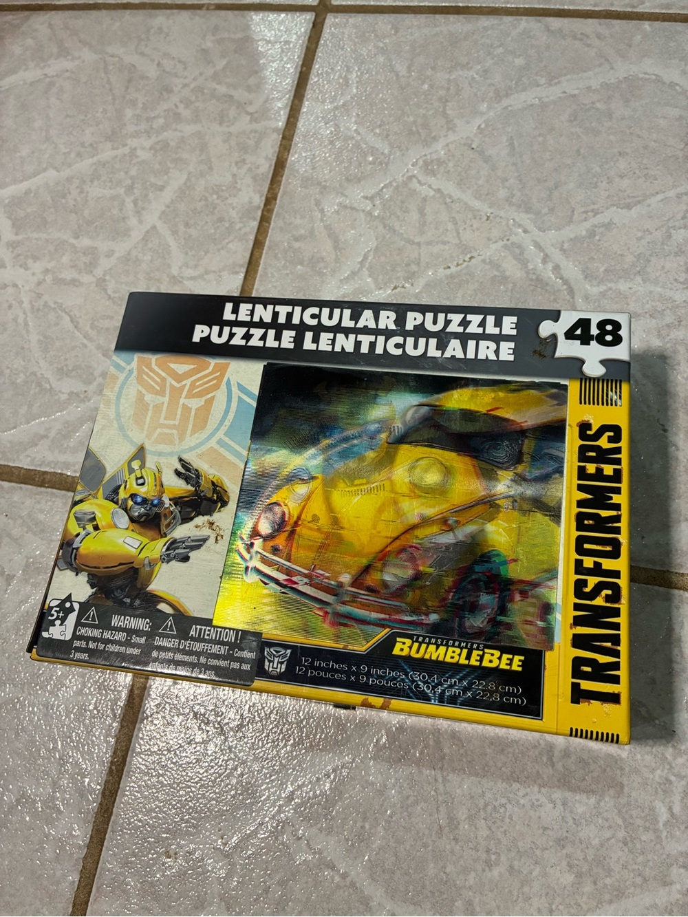 Bumblebee Yellow Lenticular Puzzle - 48 Pieces